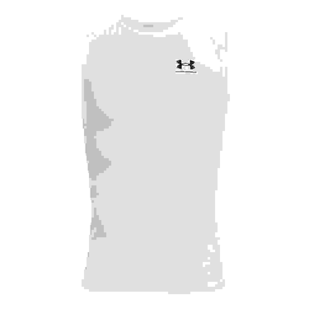 Under Armour HeatGear Big Boys' White/Black Sleeveless Shirt